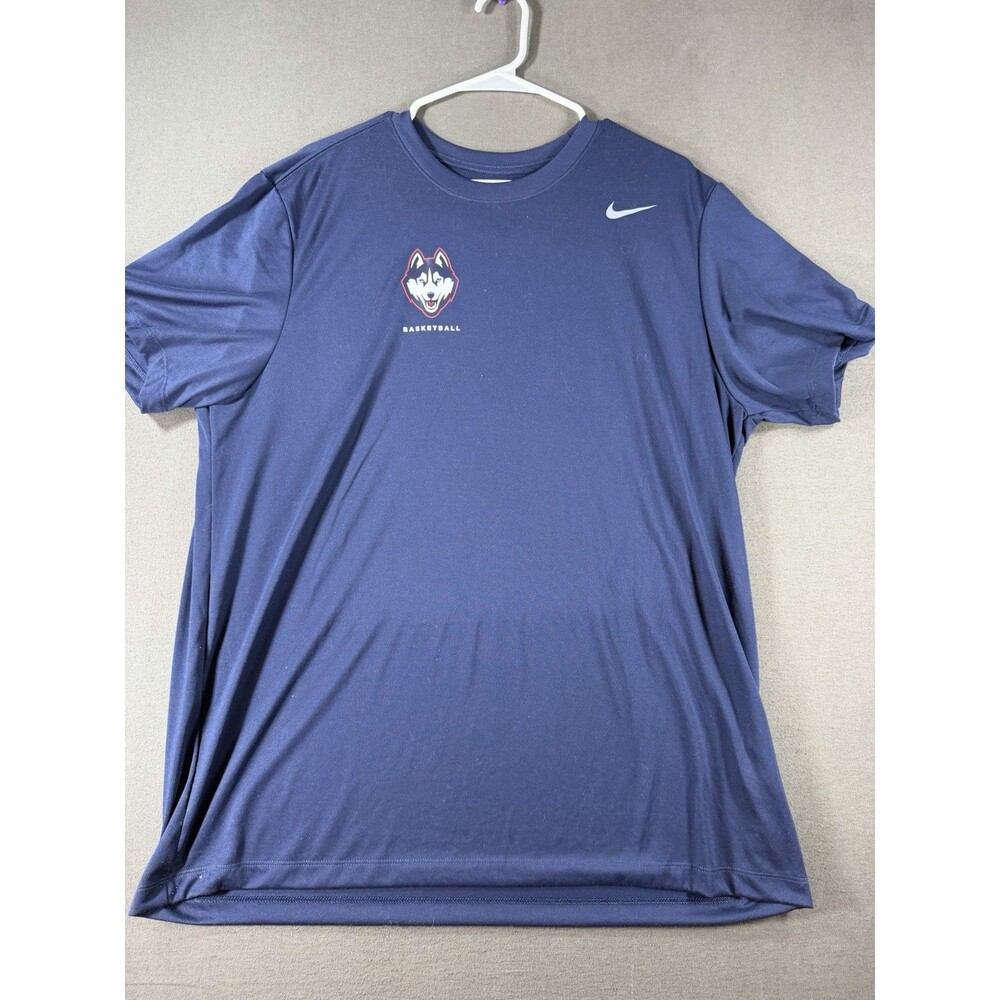 UConn Huskies Nike Shirt Men XL Blue Crew Neck Short Sleeve Performance